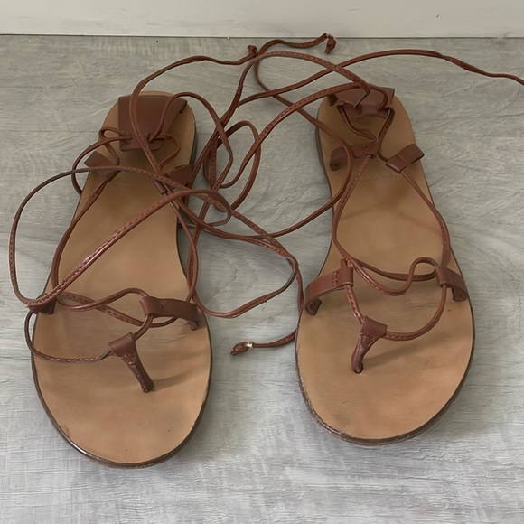 J Crew Leather Lace up Sandals - Picture 3 of 5